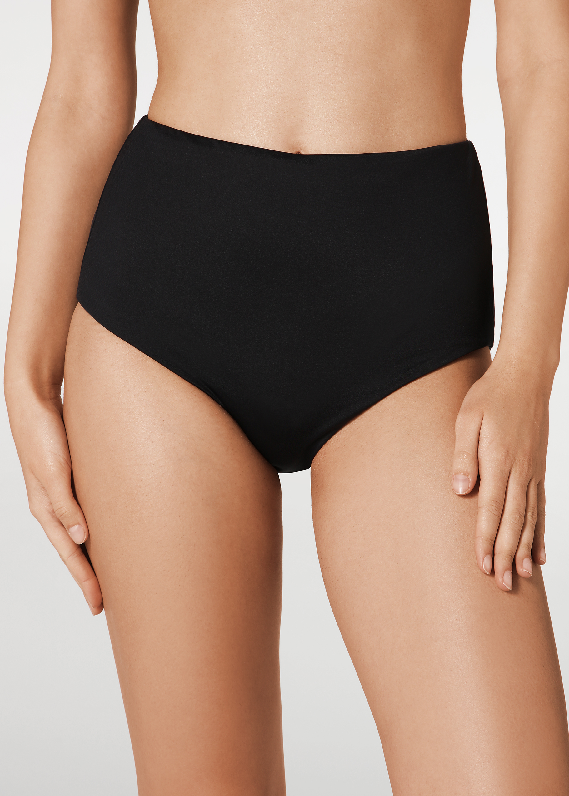 high waisted control top swim bottoms
