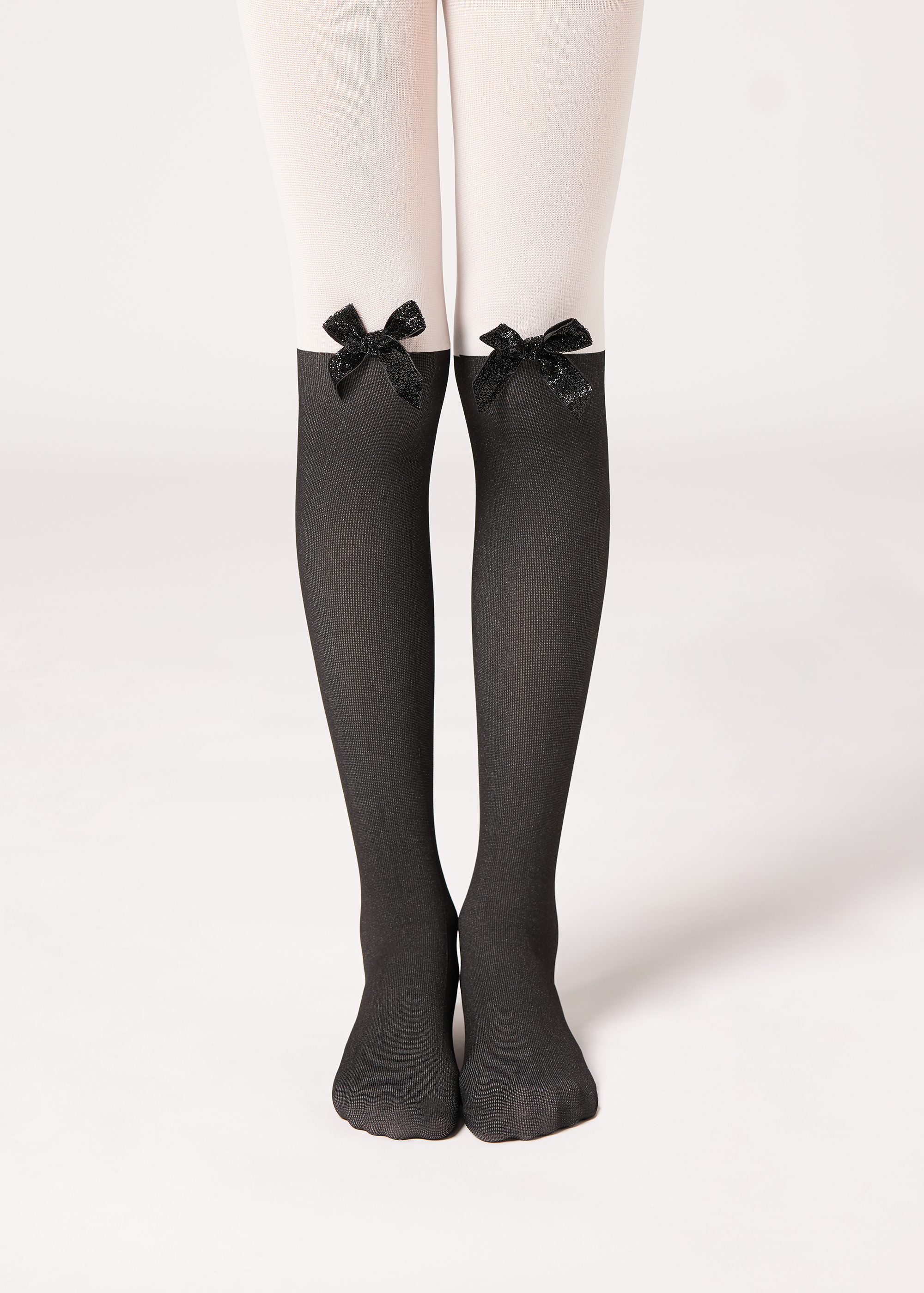 Strumpfhose in Overknee-Optik mit Streifenmotiv  Collants femme, Collants  rayés, Collants motifs